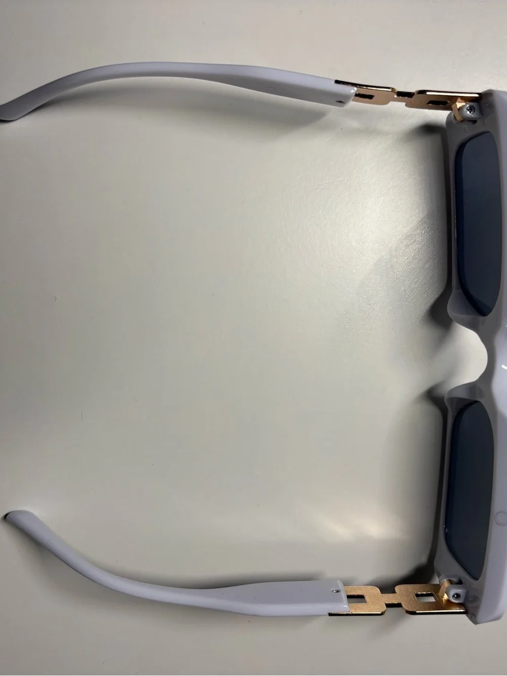 Kids White Square Frame Sunglasses - Classic UV Protection
